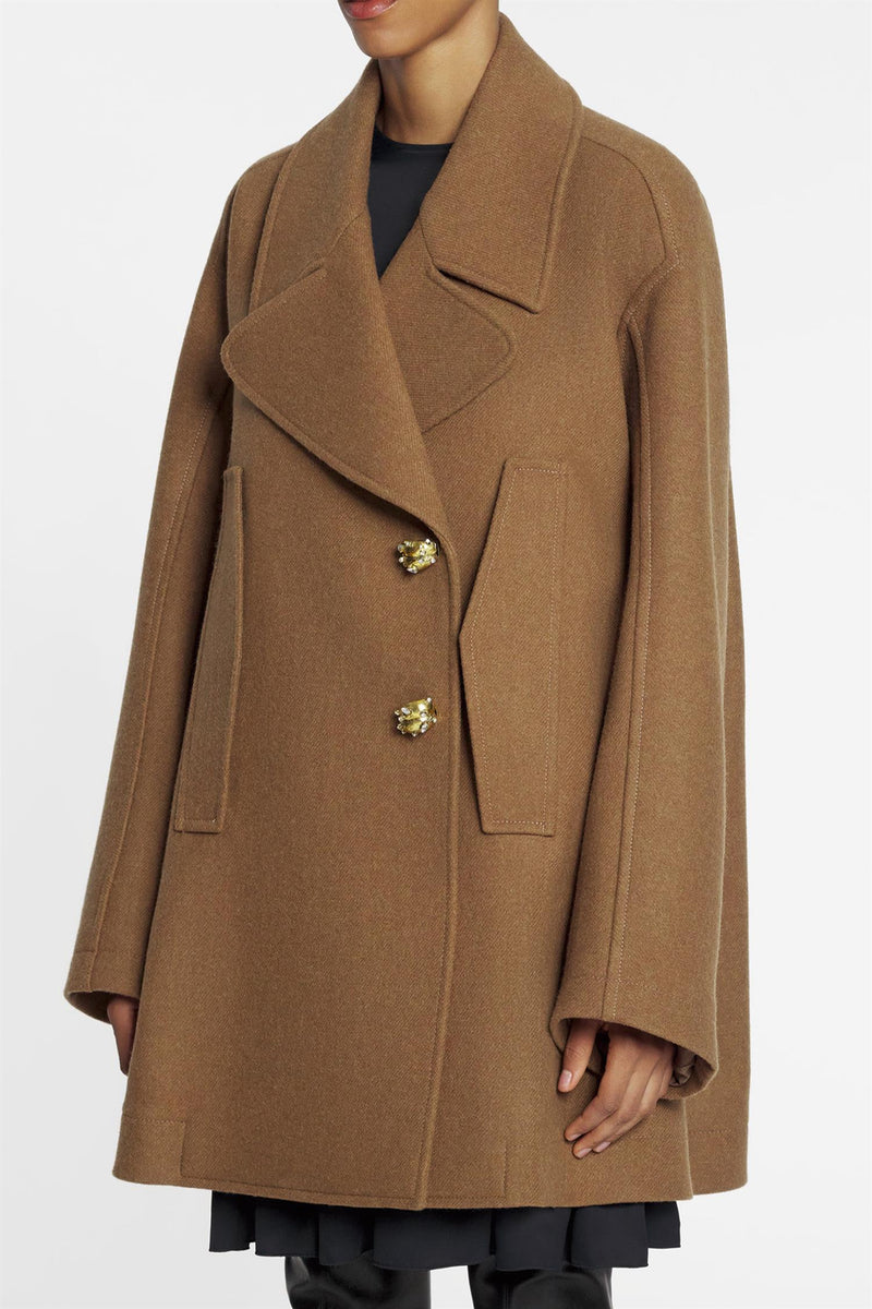 Tailored Peacoat With Jewel Buttons Vincci